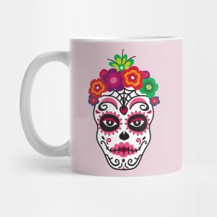 floral sugar skull Mug